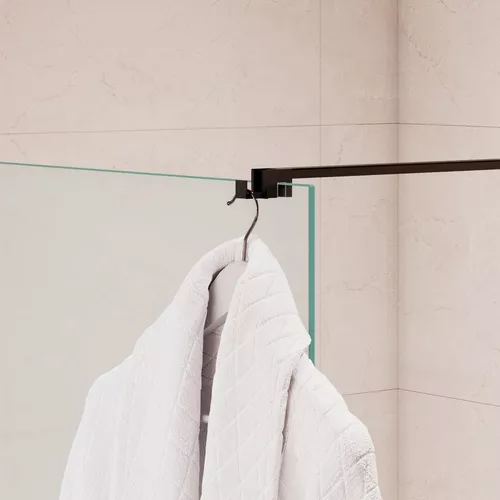 Душевая перегородка RGW WA-210B матовое стекло, Цвет стекла: матовое, Цвет профиля: Черный, Выбрать размер: 70, изображение 8