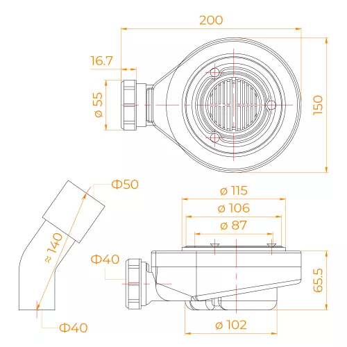 Сифон Stone S-2 Хром, изображение 2
