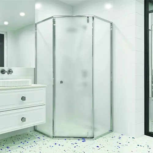 Душевой уголок RGW HO-088 матовое/хром, Цвет стекла: матовое, Цвет профиля: Хром, Выбрать размер: 90х90, изображение 2