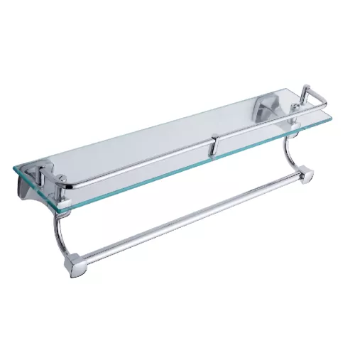 Полка стеклянная с полотенцедежателем Ceramalux DOMINO 95411