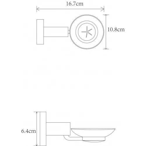 Мыльница стекло Ceramalux ANTICA 61204-1, изображение 2