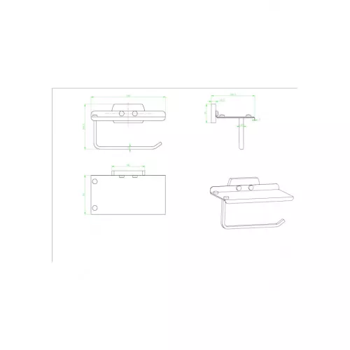 Бумагодержатель Ceramalux AZZURO 95607D, изображение 2