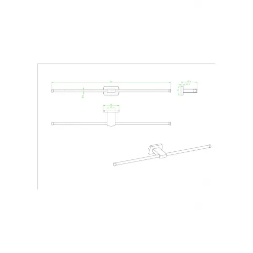 Полотенцедержатель Ceramalux AZZURO 95608, изображение 2