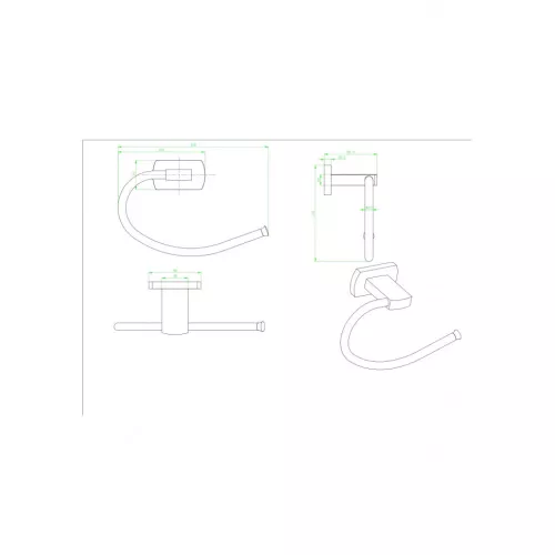 Бумагодержатель Ceramalux AZZURO 95606, изображение 2