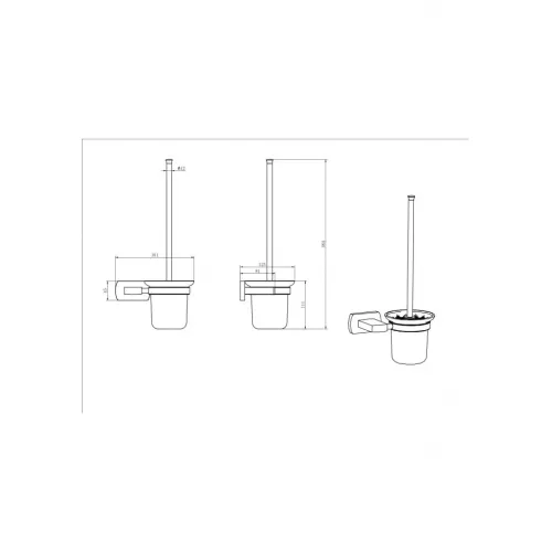 Ёршик подвесной Ceramalux AZZURO 95613, изображение 2
