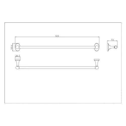Полотенцедержатель Ceramalux BELL  53508, изображение 2