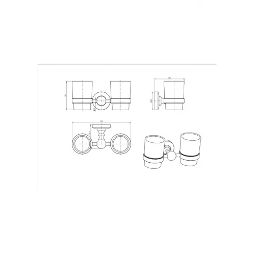 Стакан двойной стекло Ceramalux CAPS 51303, изображение 2