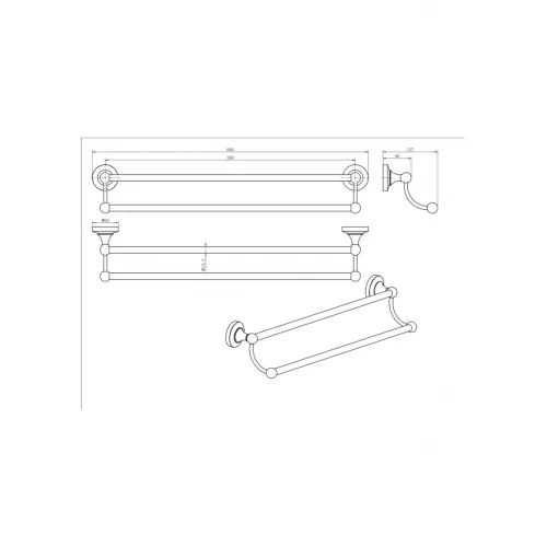 Полотенцедержатель Ceramalux CAPS 51309, изображение 2