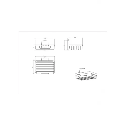 Мыльница Решетка Ceramalux CUBE 12605A, изображение 2