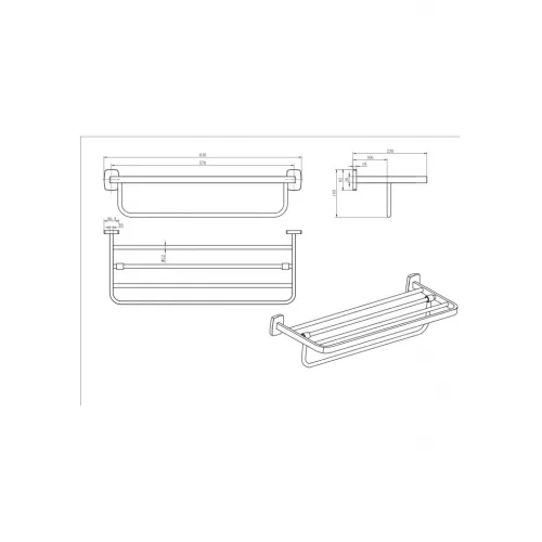 Полотенцедержатель Ceramalux CUBE 12610, изображение 2