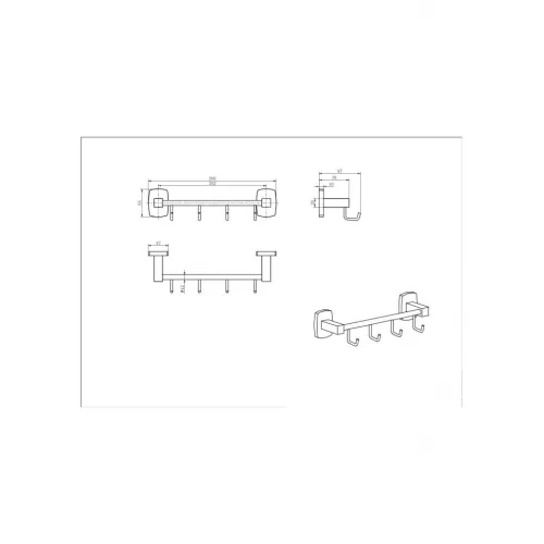 Крючок Ceramalux CUBE 12618, изображение 2