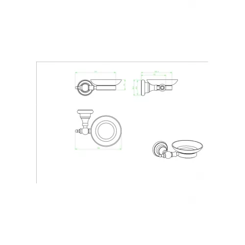 Мыльница Стекло Ceramalux ELEGANCE 95804, изображение 2