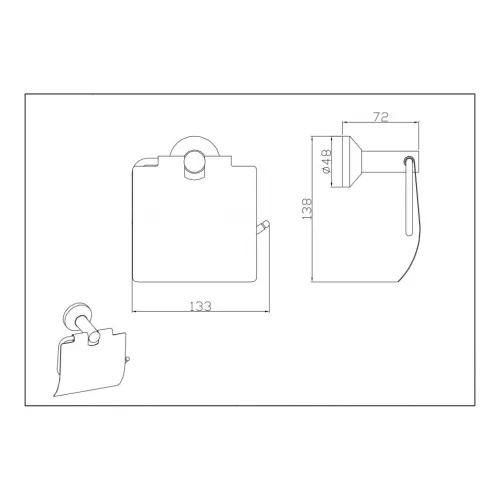 Бумагодержатель Ceramalux FLEUR 78307, изображение 2