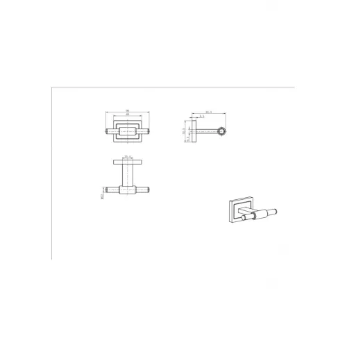 Крючок хром Ceramalux GAMMA 12301А, изображение 2