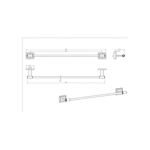 Полотенцедержатель Ceramalux GAMMA 12308, изображение 2