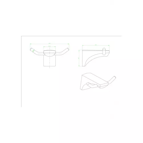 Крючок двойной Ceramalux MONELLI  70001, изображение 2