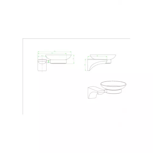 Мыльница стекло Ceramalux MONELLI  70004, изображение 2