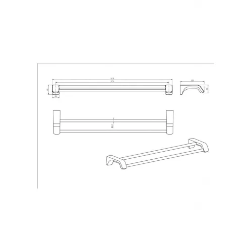 Полотенцедержатель Ceramalux MONELLI  70009, изображение 2
