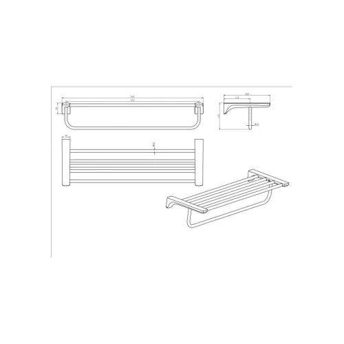 Полотенцедержатель Ceramalux MONELLI  70010, изображение 2