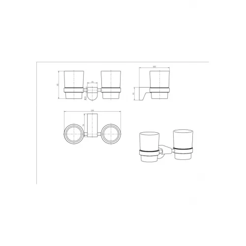 Стакан двойной стекло Ceramalux NEO 51003, изображение 2