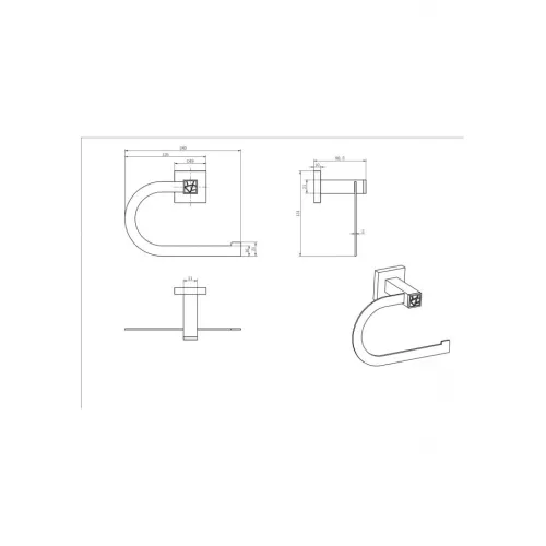 Бумагодержатель Ceramalux VENEZIA  88607A-1, изображение 2
