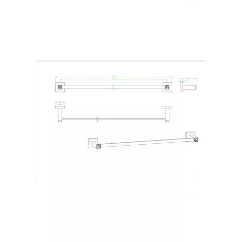 Полотенцедержатель Ceramalux VENEZIA 88608-1, изображение 2
