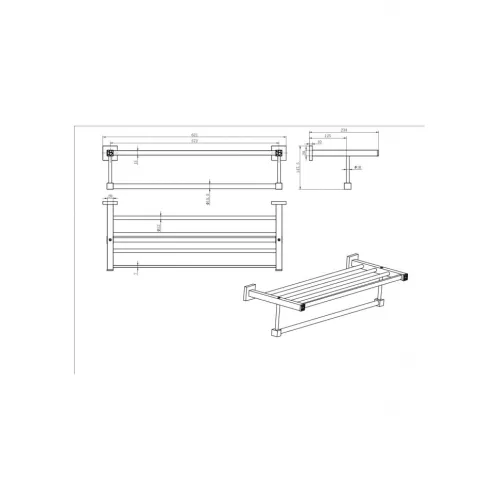Полка подвесная Ceramalux VENEZIA  88610-1, изображение 2