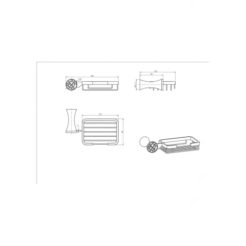 Мыльница решетка Ceramalux VIRGINIA 94305A, изображение 3