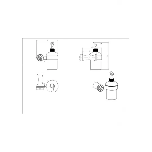 Дозатор Ceramalux VIRGINIA 94312A, изображение 3