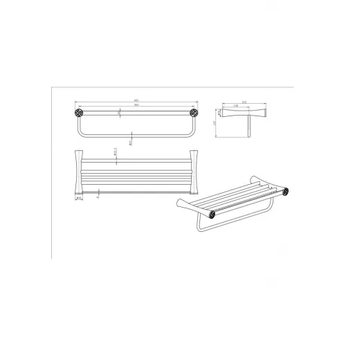 Полотенцедержатель Ceramalux VIRGINIA 94310A, изображение 3
