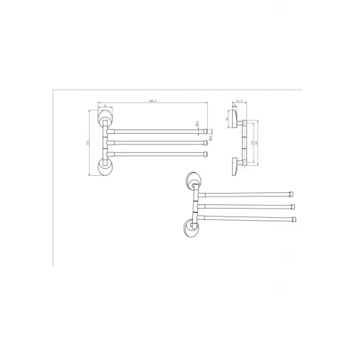 Полотенцедержатель поворотный Ceramalux VALENCIA 73214-3, изображение 2