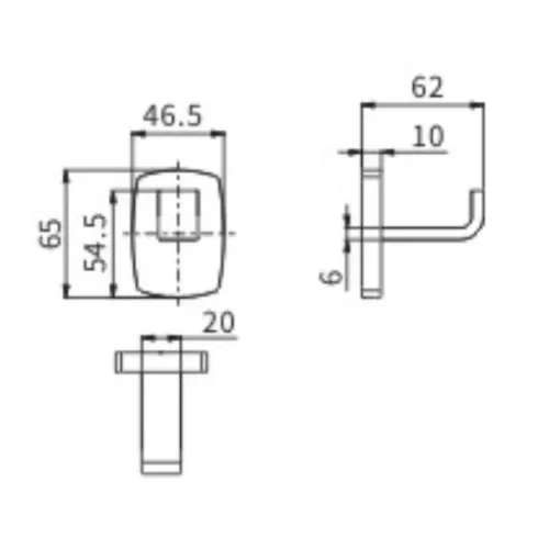 Крючок Ceramalux CUBE 12601, изображение 2