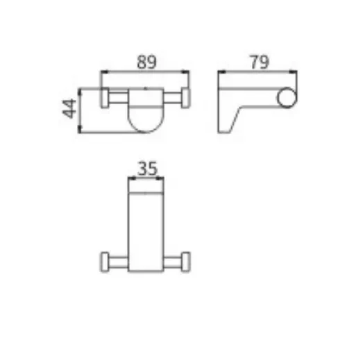 Крючок двойной Ceramalux NEO 51001, изображение 2