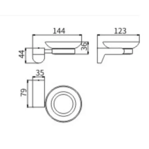 Мыльница стекло Ceramalux NEO 51004, изображение 2