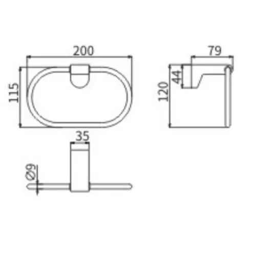 Полотенцедержатель Ceramalux NEO  51006, изображение 2