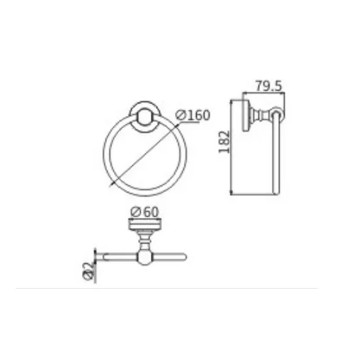Полотенцедержатель Ceramalux CAPS 51306, изображение 2