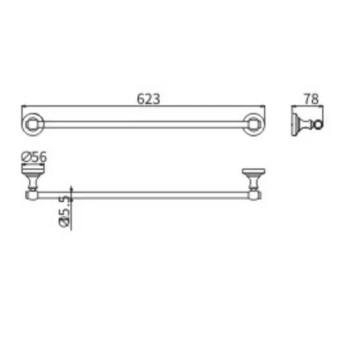 Полотенцедержатель Ceramalux BIANCO 52008, изображение 2