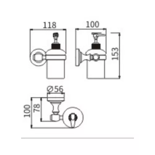 Дозатор Ceramalux BIANCO 52012, изображение 2