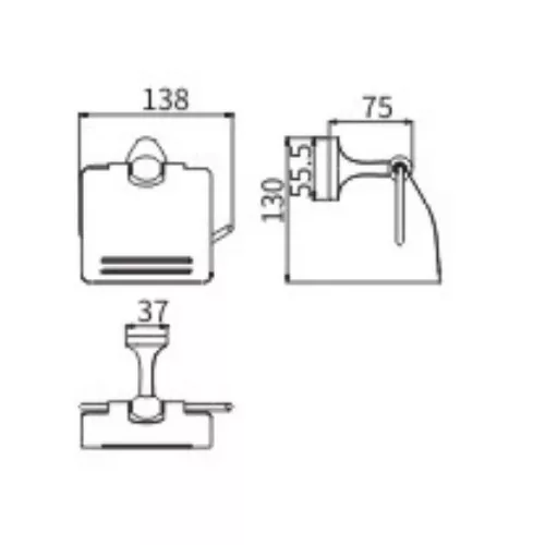 Бумагодержатель Ceramalux BELL  53507, изображение 2