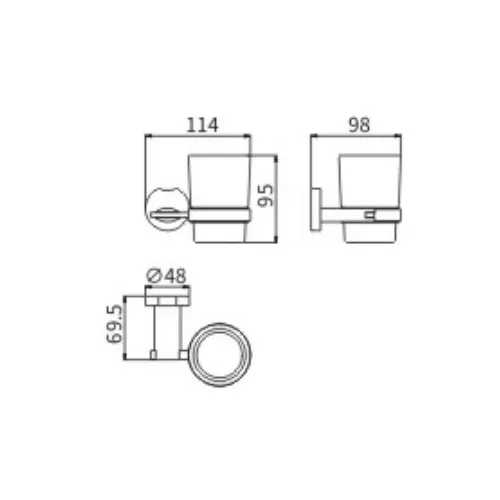 Стакан стекло Ceramalux LOFT 53902, изображение 2