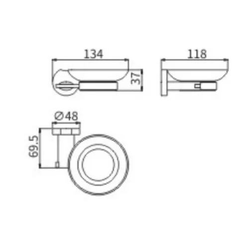 Мыльница стекло Ceramalux LOFT 53904, изображение 2