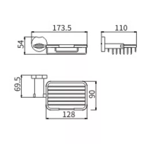 Мыльница решетка Ceramalux LOFT 53905, изображение 2