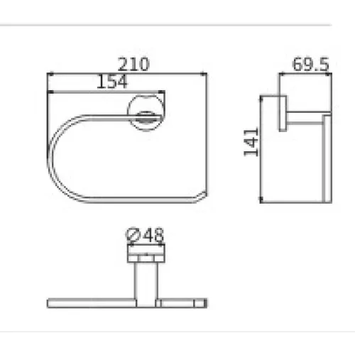 Бумагодержатель Ceramalux LOFT 53906, изображение 2