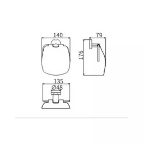 Бумагодержатель Ceramalux LOFT 53907, изображение 2