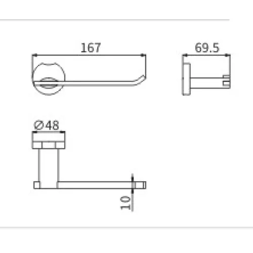 Бумагодержатель Ceramalux LOFT 53907 A, изображение 2
