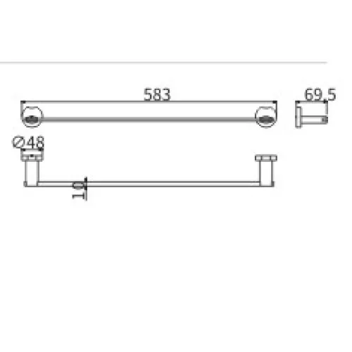 Полотенцедержатель Ceramalux LOFT 53908, изображение 2