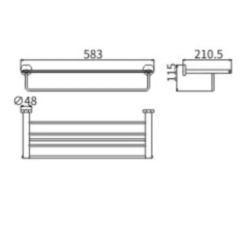 Полотенцедержатель Ceramalux LOFT 53910, изображение 2