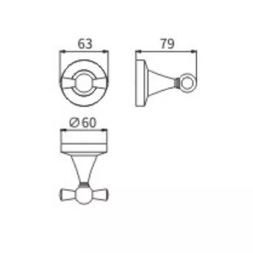 Крючок двойной Ceramalux LUXURY  57501, изображение 2