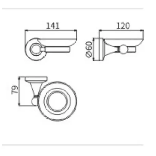 Мыльница стекло Ceramalux LUXURY 57504, изображение 2
