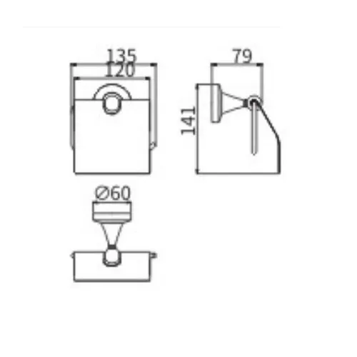 Бумагодержатель Ceramalux LUXURY 57507, изображение 2
